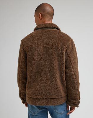 Logo sherpa fleece jacket, Diesel