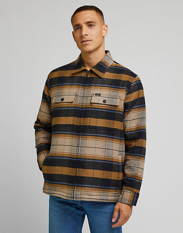 Quilted Overshirt in Tumbleweed