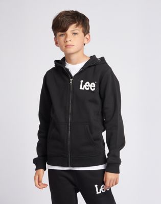 Wobbly Graphic Zip Hoodie in Black