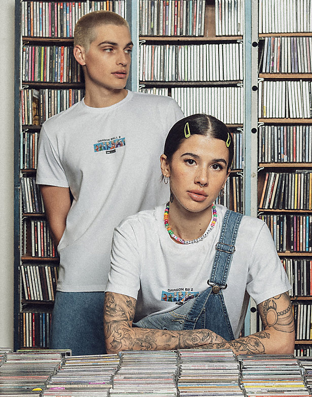 Unisex Lee and Dragon Ball Z Usual Suspects Tee in White