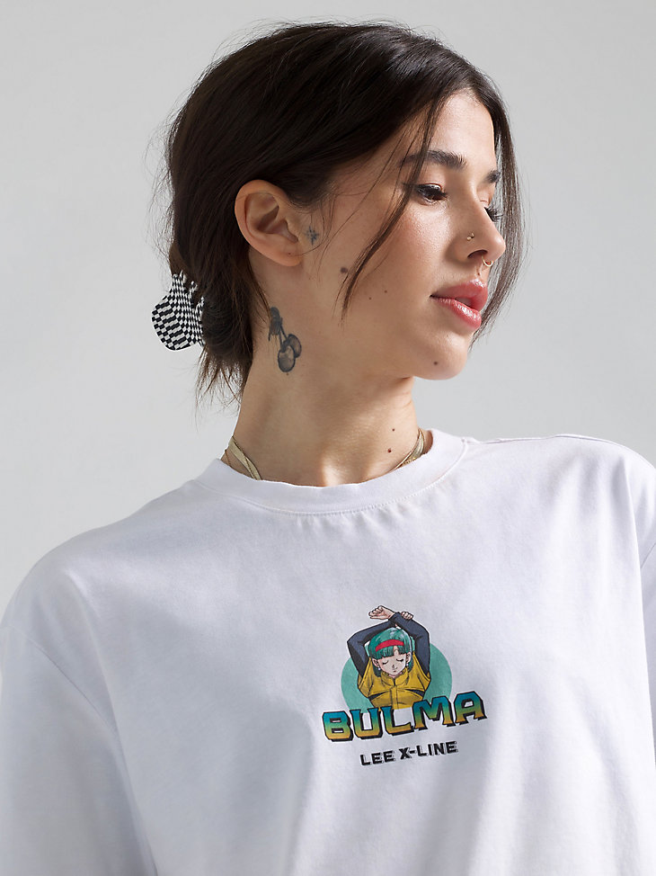 Women's Lee and Dragon Ball Z Bulma Graphic Tee in White main view