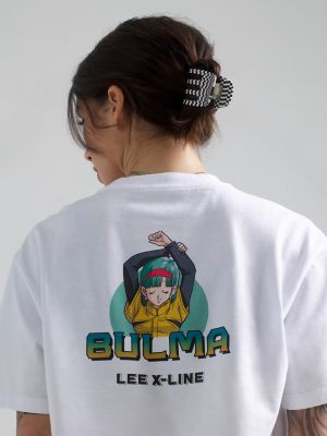 Women s Lee and Dragon Ball Z Bulma Graphic Tee in White Lee and Dragon Ball Z Lee