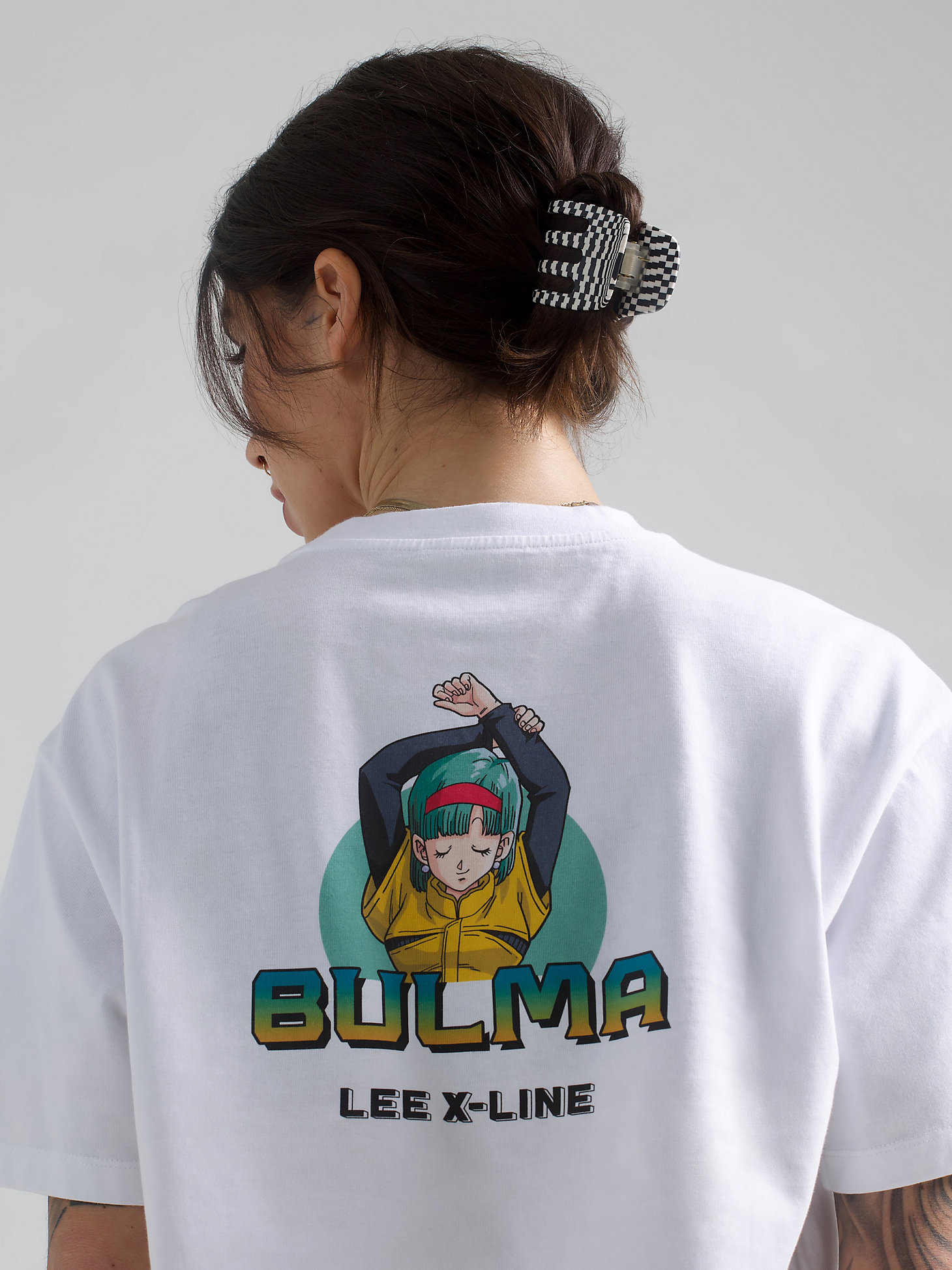 Women's Lee and Dragon Ball Z Bulma Graphic Tee in White alternative view 2