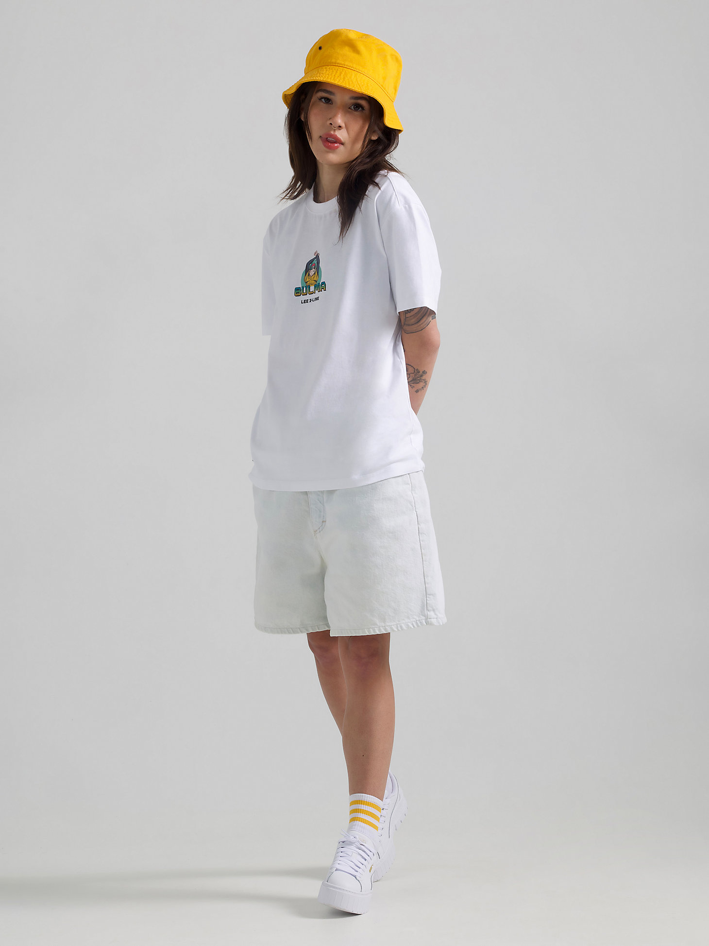 Women's Lee and Dragon Ball Z Bulma Graphic Tee in White alternative view 3