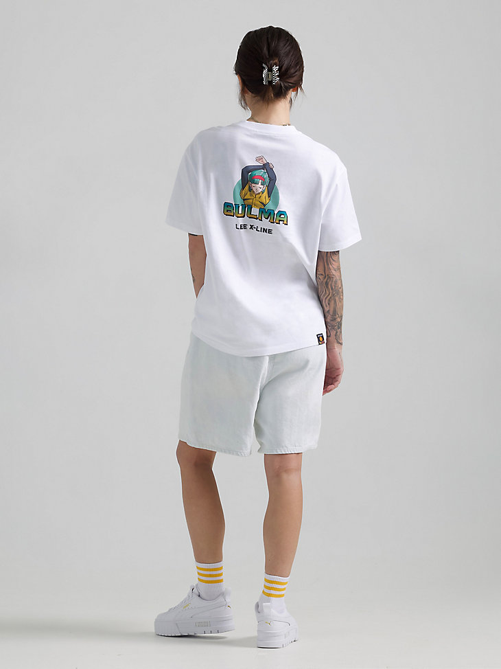 Women's Lee and Dragon Ball Z Bulma Graphic Tee in White alternative view 4