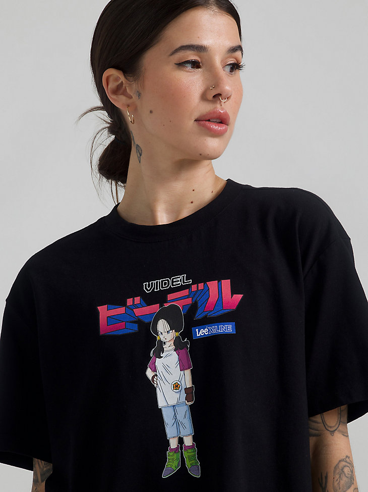 Women's Lee and Dragon Ball Z Videl Graphic Tee in Black alternative view