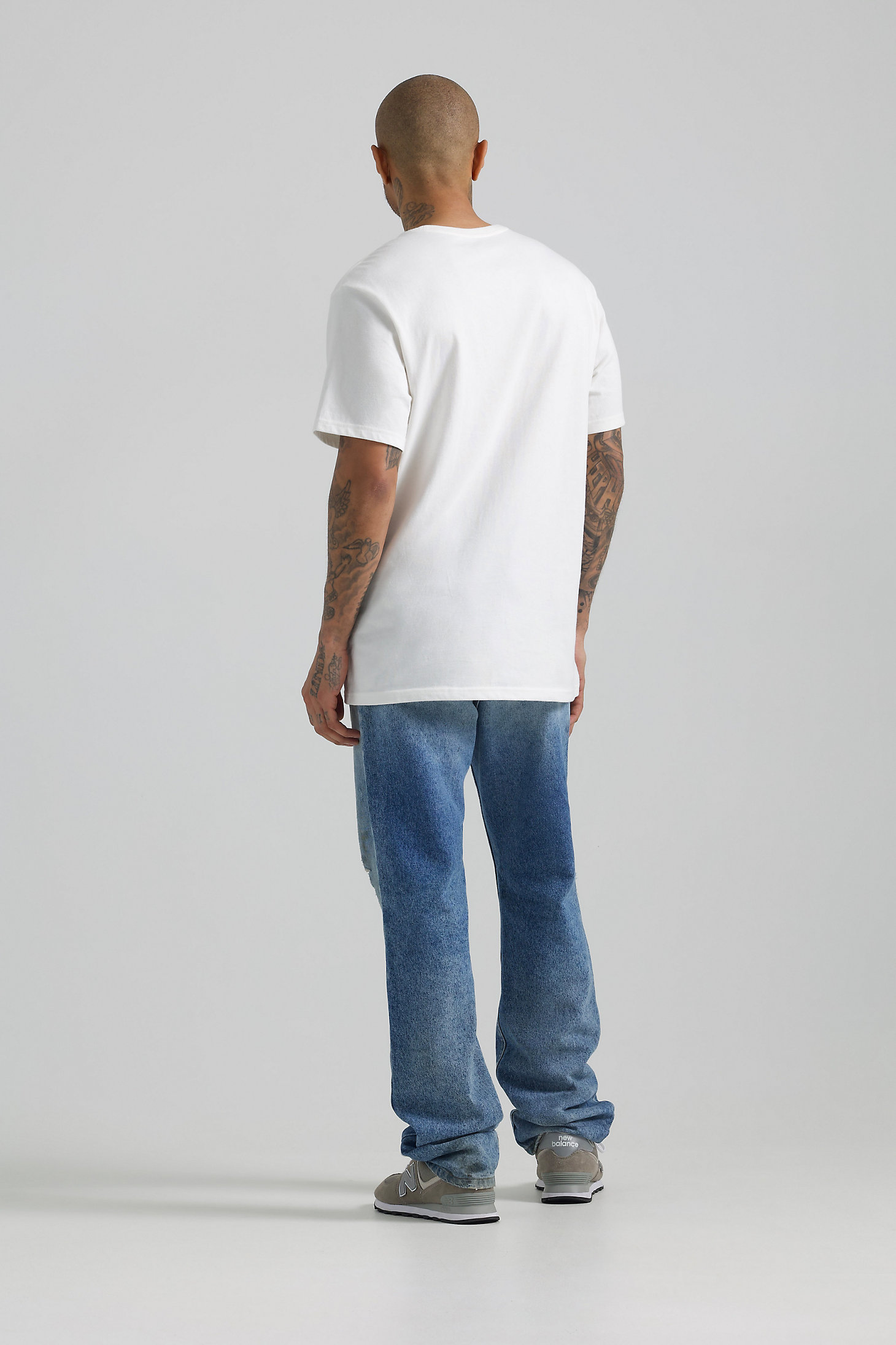 Men's Lee x BE@RBRICK Buddy Lee Line Up Relaxed Fit Tee in Marshmallow alternative view 3