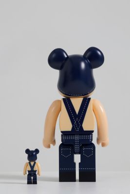 Lee x BE@RBRICK Buddy Lee 100% and 400% Set:Navy/Beige:One Size | Lee x  Bearbrick | Lee®