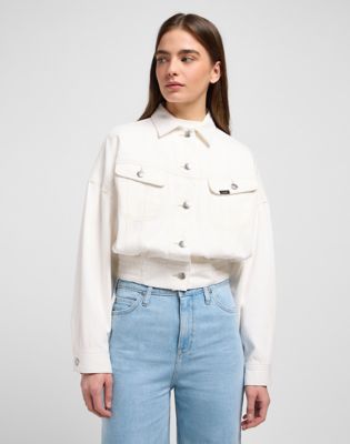 Batwing Rider Jacket in Cloud White