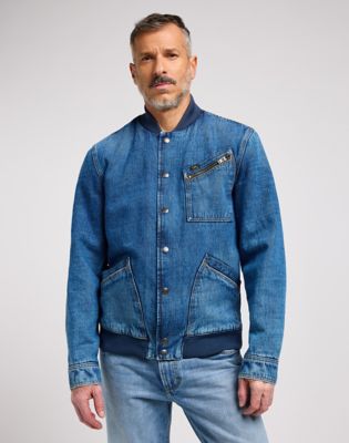 Mens stretch denim outlet jacket