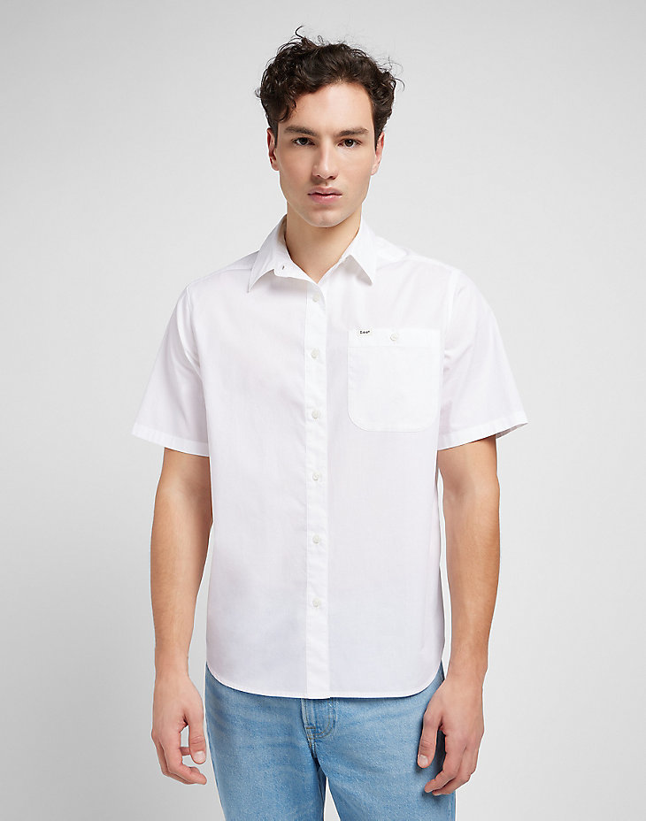 Patch Shirt in Bright White main view
