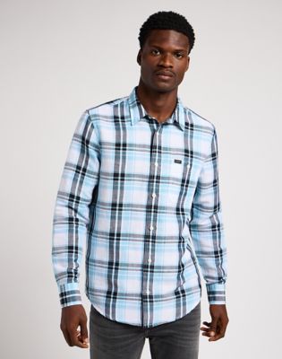 Regular Western Shirt in Drama Blue