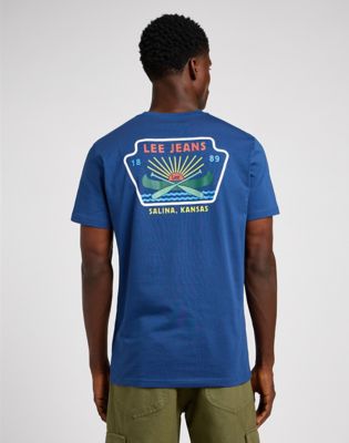 Blue cheap graphic tees