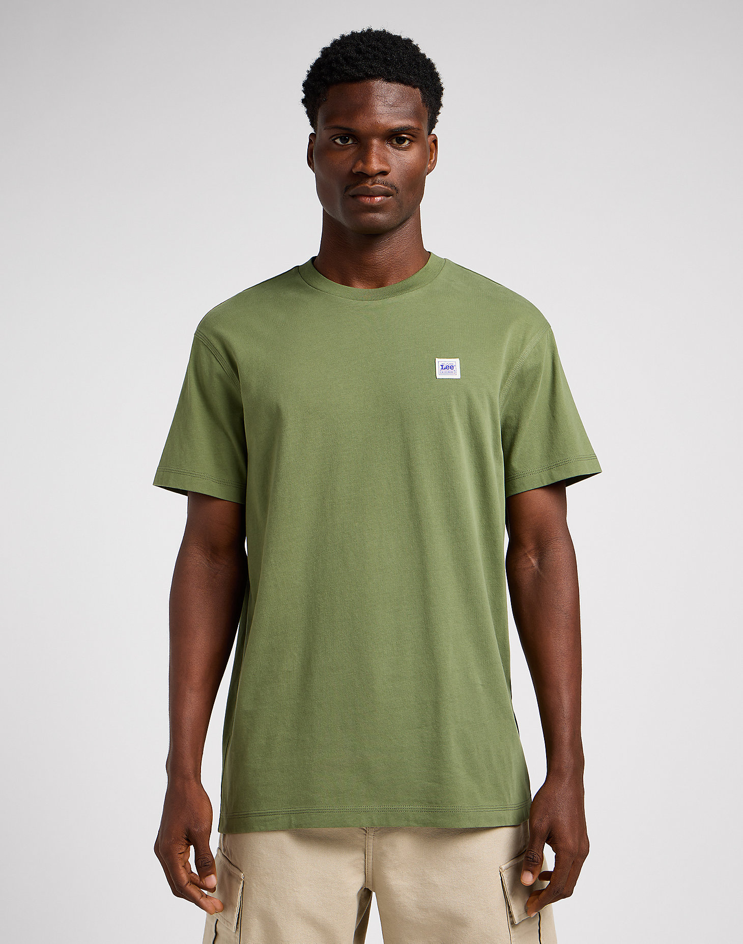 Workwear Tee in Olive Grove main view