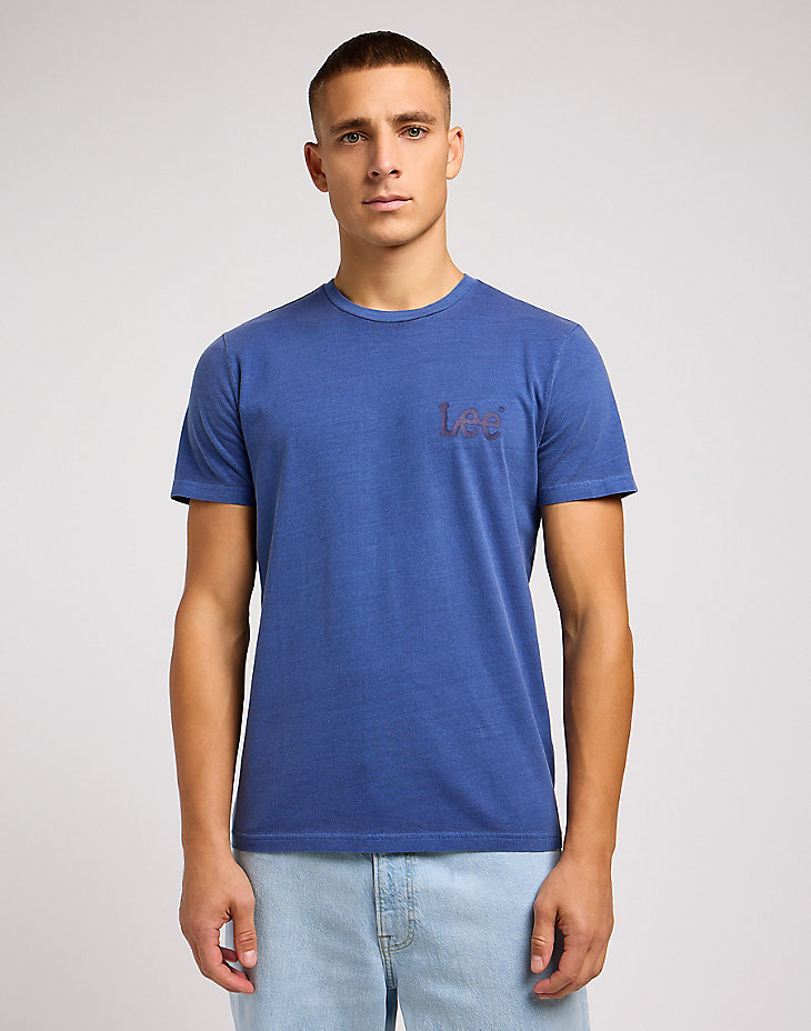 Medium Wobbly Lee Tee in Surf Blue main view