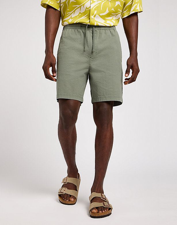Pull On Short in Olive Grove