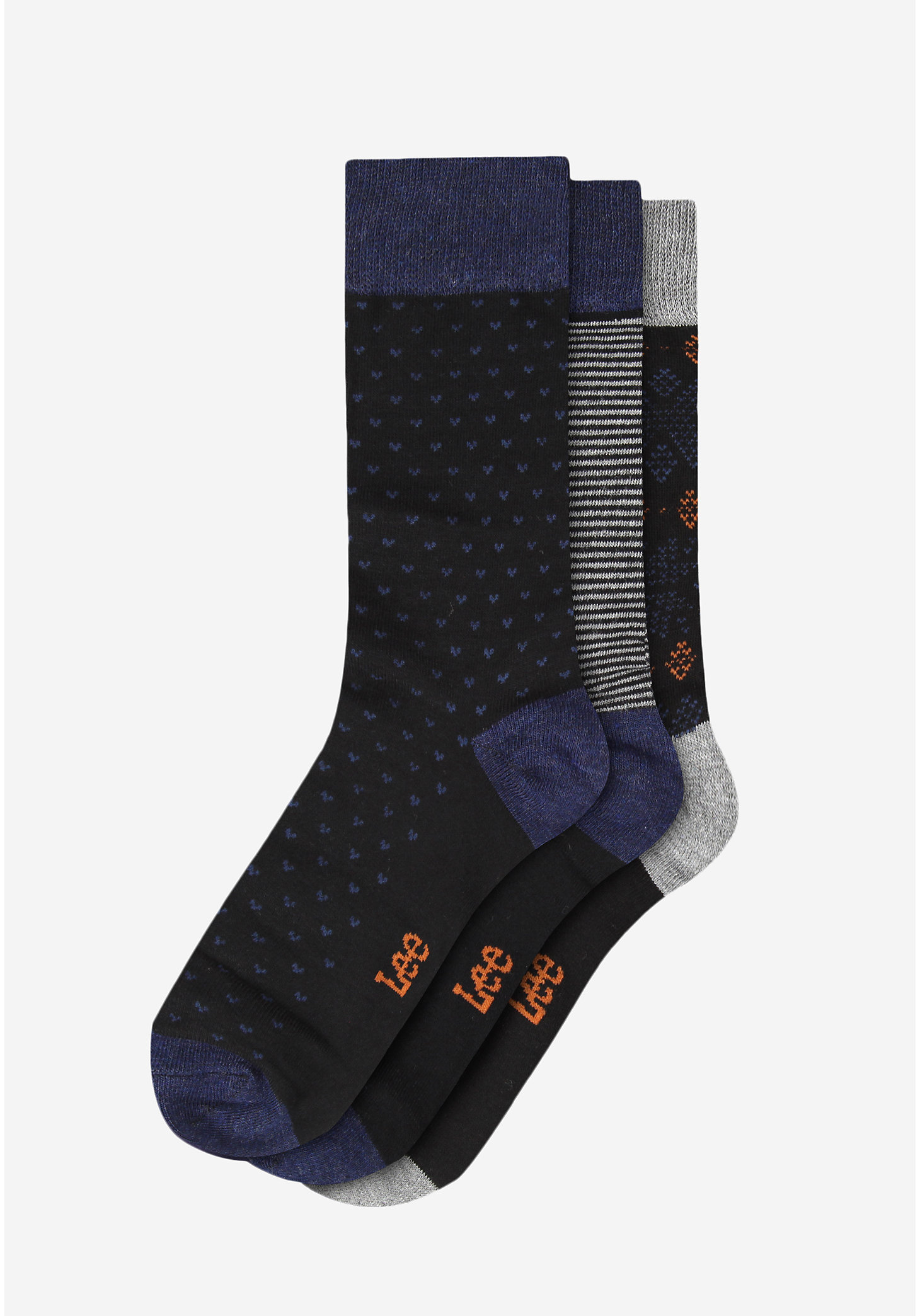 3-Pack Gift Socks in Marl, Fairisle & Royal Teal main view