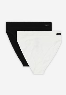 2-Pack Rib Briefs in Black & White alternative view 2