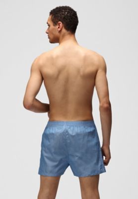 2-Pack Woven Boxers in Blue & Dark Blue