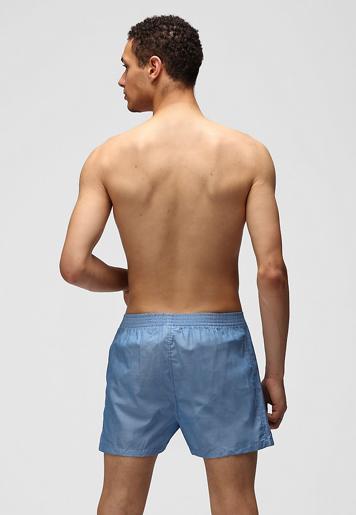 2-Pack Woven Boxers in Blue & Dark Blue alternative view