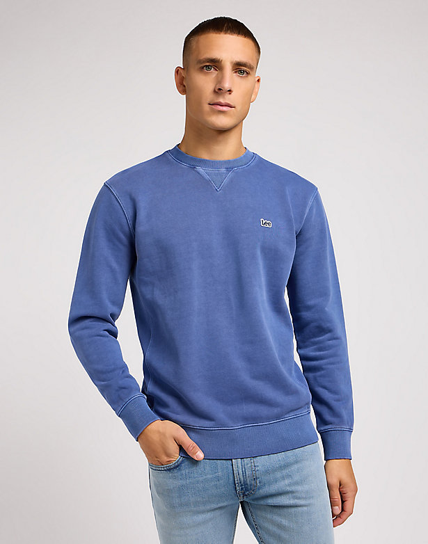 Plain Crew Sweatshirt in Surf Blue