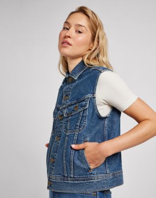 Sleeveless Rider Jacket in Classic Indigo | Women'sDenim Jackets | Lee®