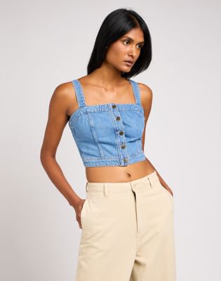 Stella Blue Denim Corset Top – Beginning Boutique US