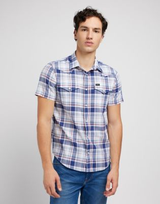 Camisa A Cuadros Hombre Lec Lee Azul Petroleo