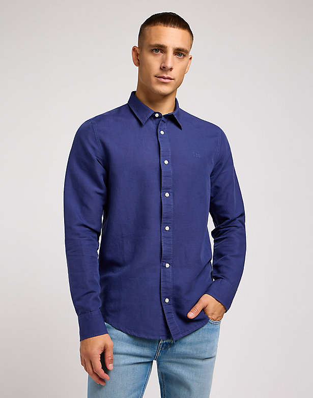 Patch Shirt in Medieval Blue