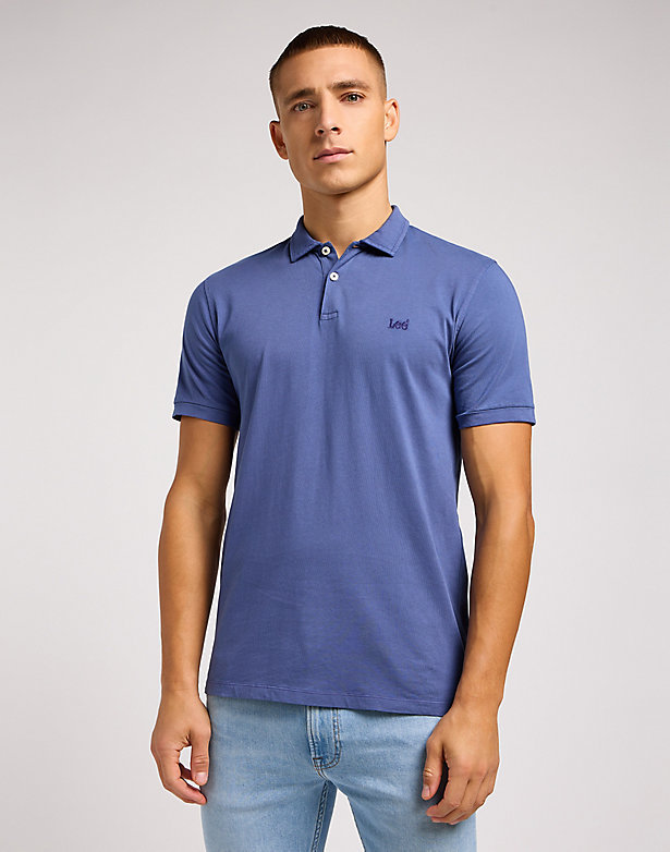 Jersey Polo in Surf Blue