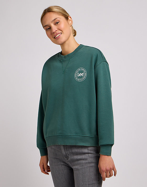 Essential Graphic Sweatshirt in Evergreen