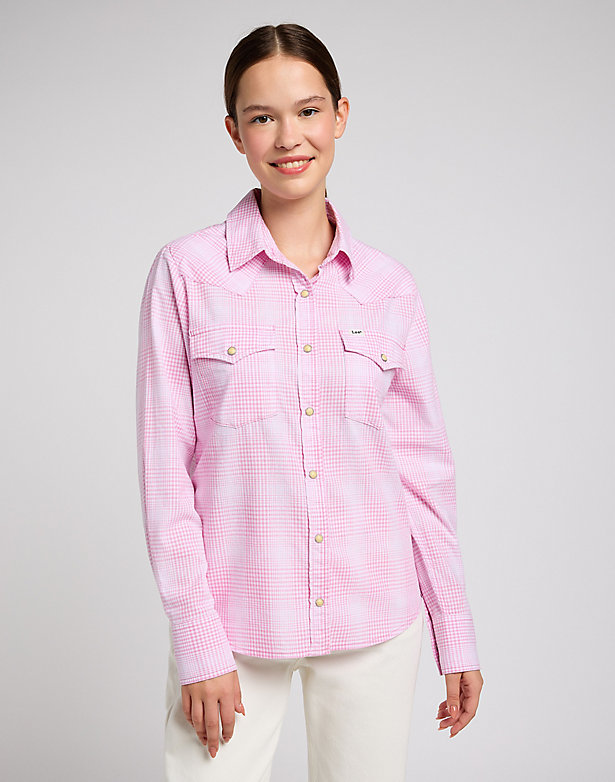 Regular Western Shirt in Sugar Lilac