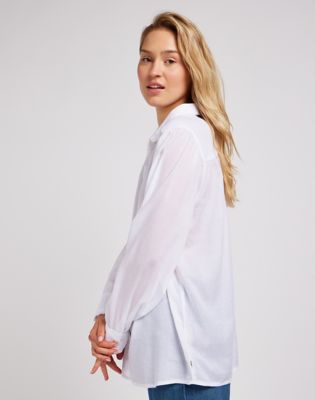 Shirred Blouse in Bright White alternative view 3