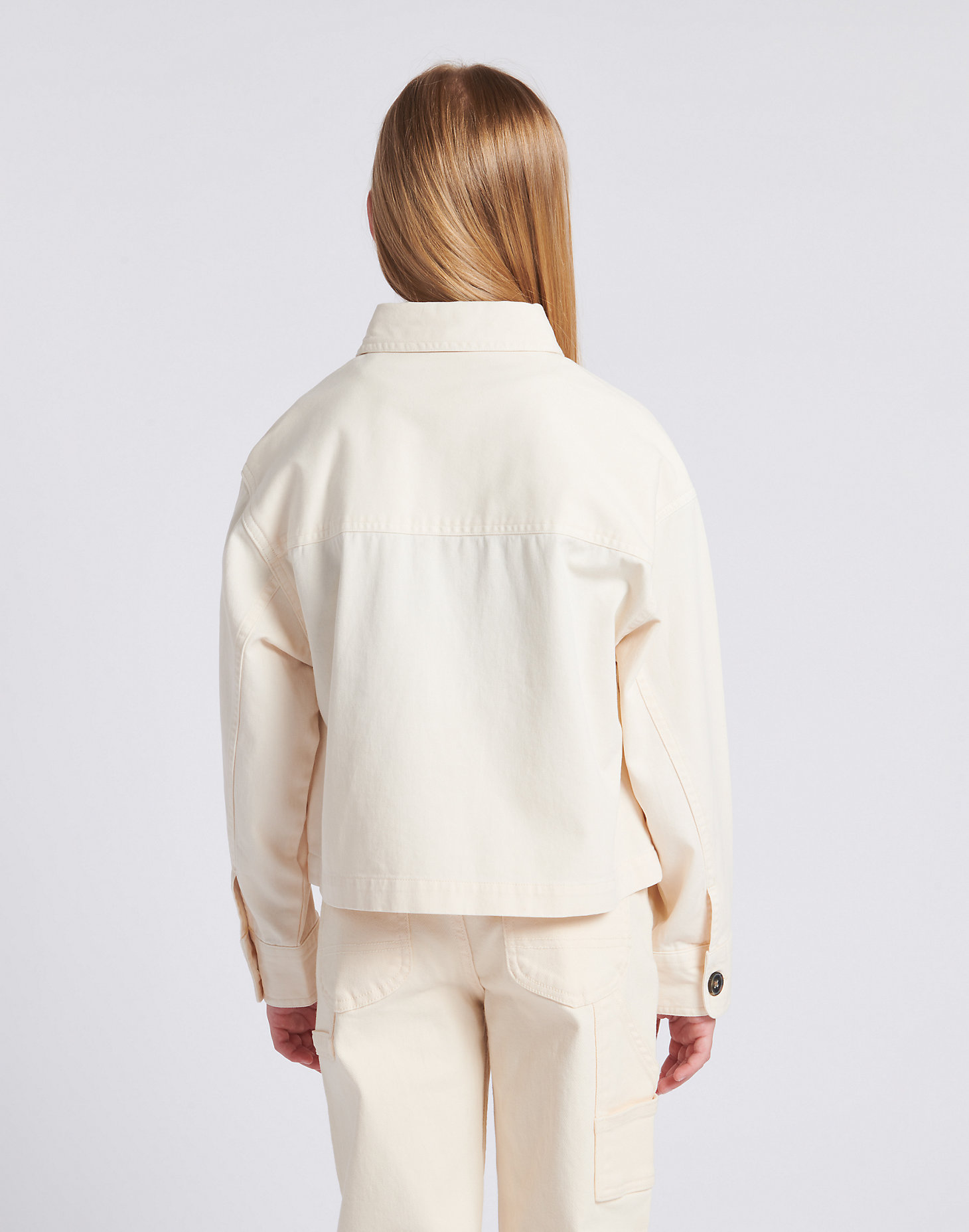 Twill Service Overshirt in Pearled Ivory alternative view 2