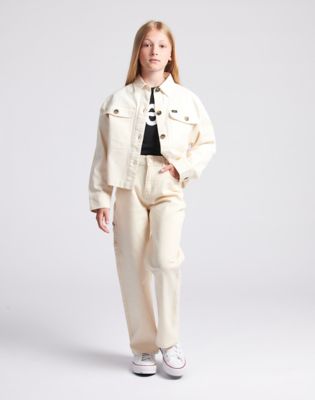 Twill Service Overshirt in Pearled Ivory alternative view 5