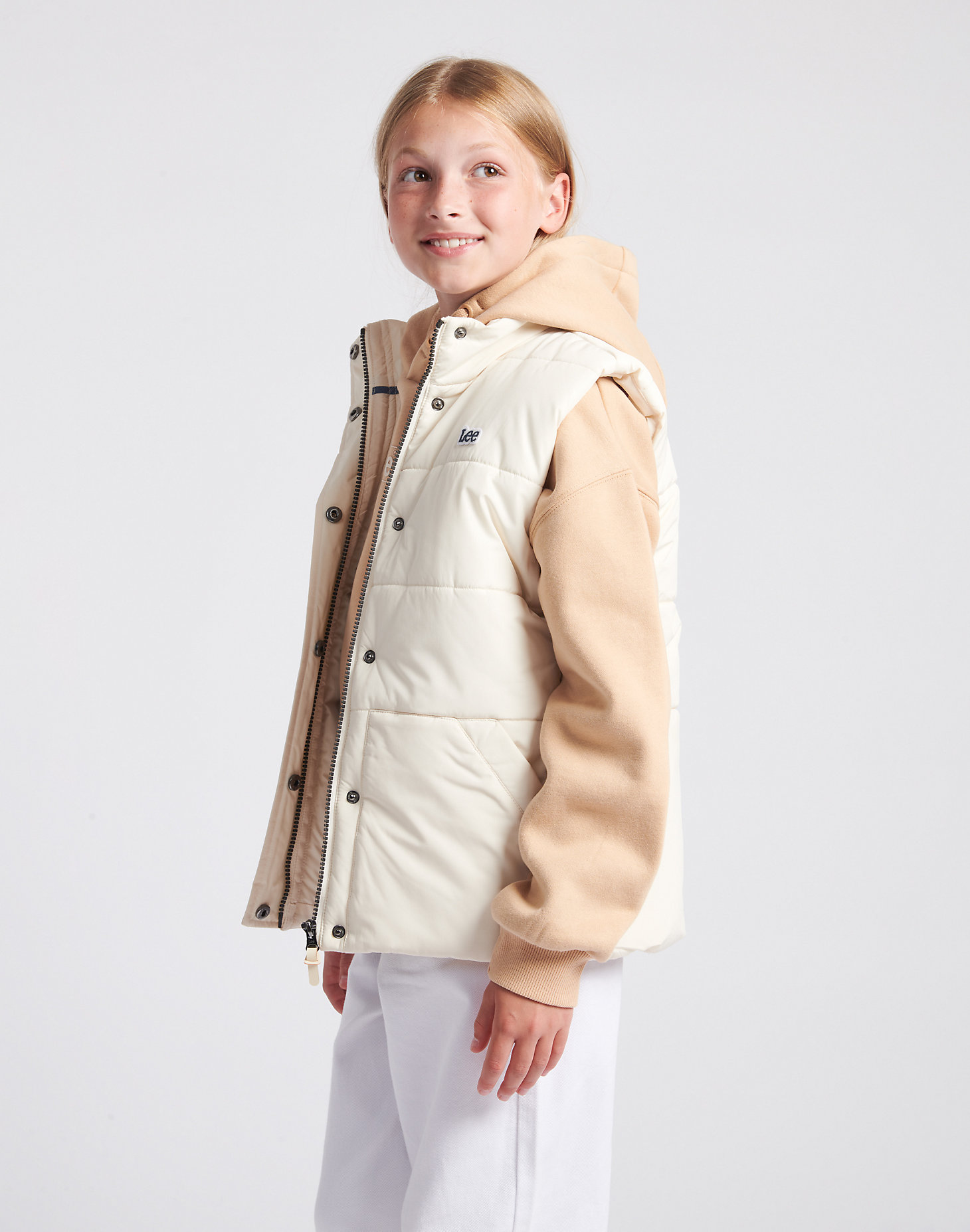 Gilet Puffer in Pearled Ivory alternative view 4