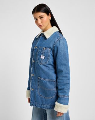 Sherpa Lined Chore Jacket in On My Level alternative view 3
