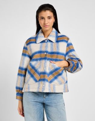 Cropped Wool Jacket in Midcentury