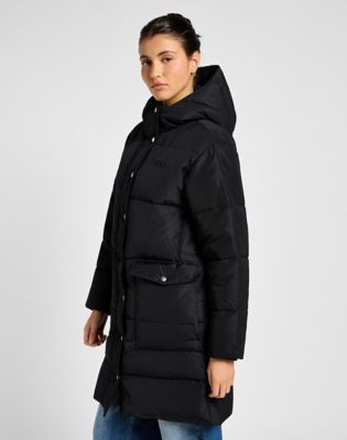 Long Puffer Jacket in Unionall Black alternative view 3