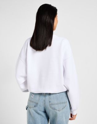 Sleeve Detail Sweatshirt in Bright White alternative view