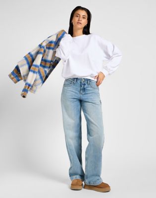 Sleeve Detail Sweatshirt in Bright White alternative view 2