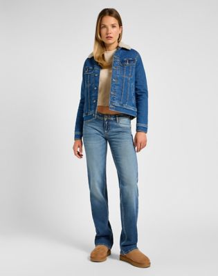 Long Sleeve Cropped Rib Tee in Oatmeal alternative view 2
