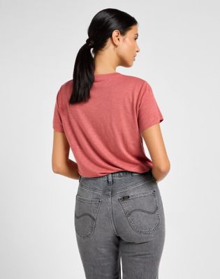Lee V Neck Tee Cinnamon Taille S