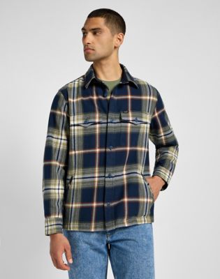 Flap Pocket Overshirt in Navy