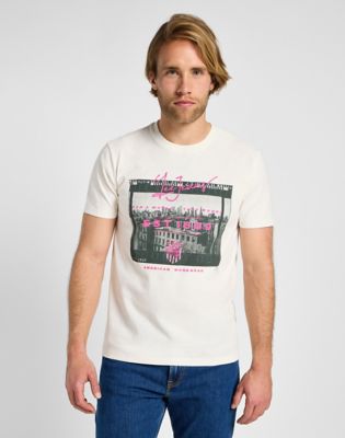 Short Sleeve Utility Artist Tee in Ecru