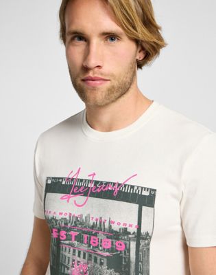 Short Sleeve Utility Artist Tee in Ecru alternative view 4