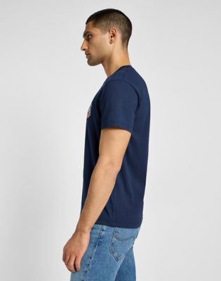 Short Sleeve Relaxed Tee in Mood Indigo alternative view 3