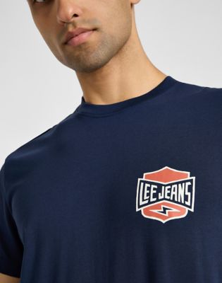 Short Sleeve Relaxed Tee in Mood Indigo alternative view 4