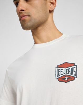Short Sleeve Relaxed Tee in Ecru alternative view 4