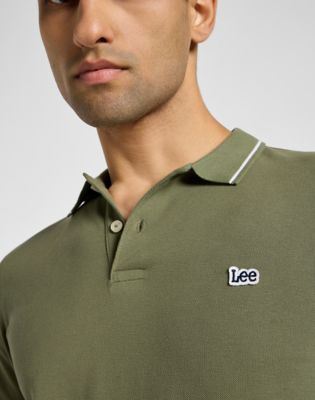 Long Sleeve Pique Polo in Mercantile Green alternative view 4